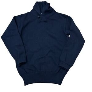 Guideboat Co Sweater Size Large The Mariner Navy Blue Naval Wool Knit England